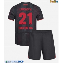 Maglie da calcio Bayer Leverkusen Lucas Vazquez #21 Prima Maglia Bambino 2025-26 Manica Corta (+ Pantaloni corti)